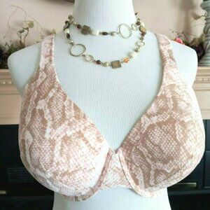 Ambrielle Full Figure T-Shirt Bra 42D Pink Tan Everyday Full Coverage Underwire